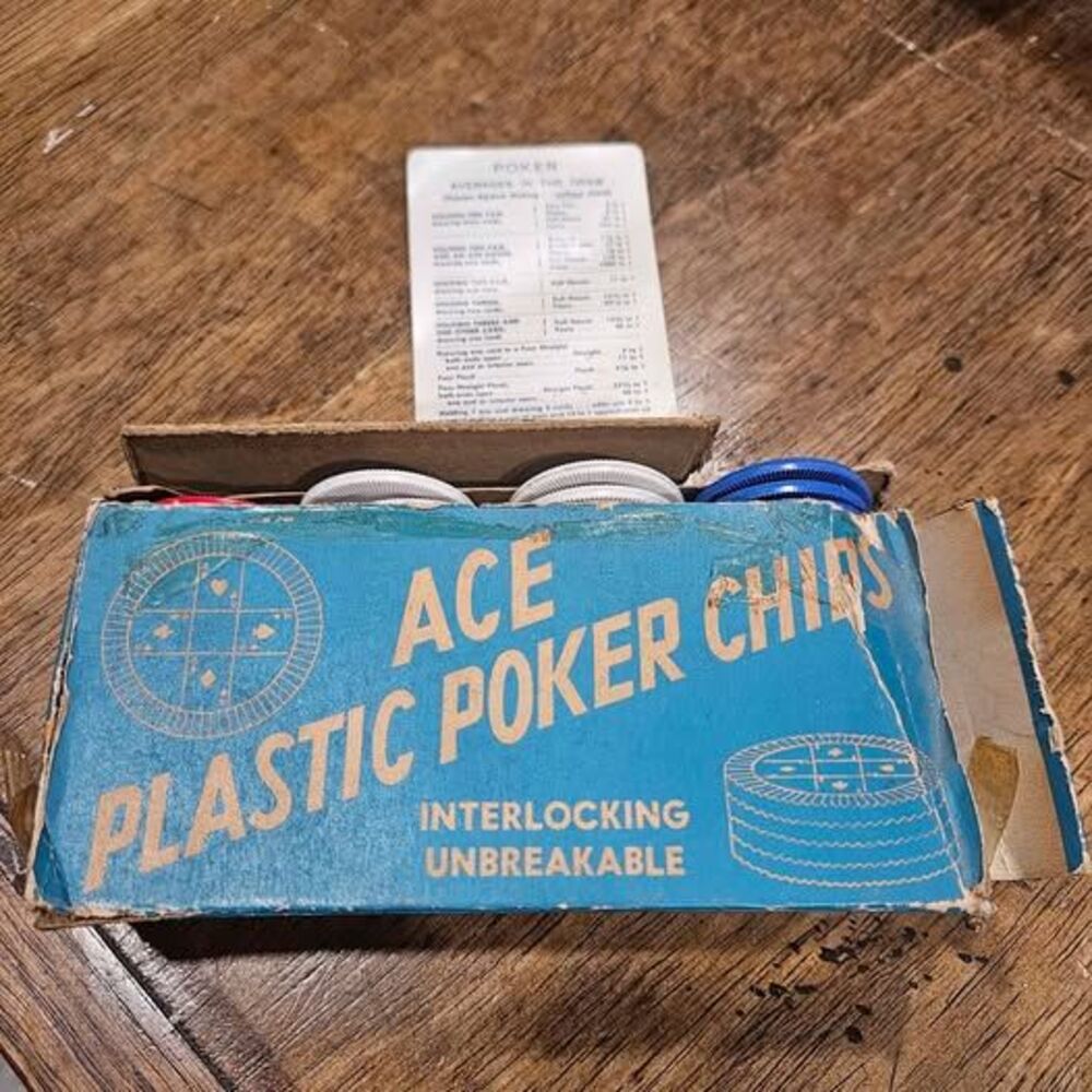 Vintage Ace Plastic Poker Chips